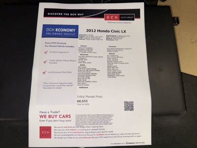 Honda Civic LX de 2012