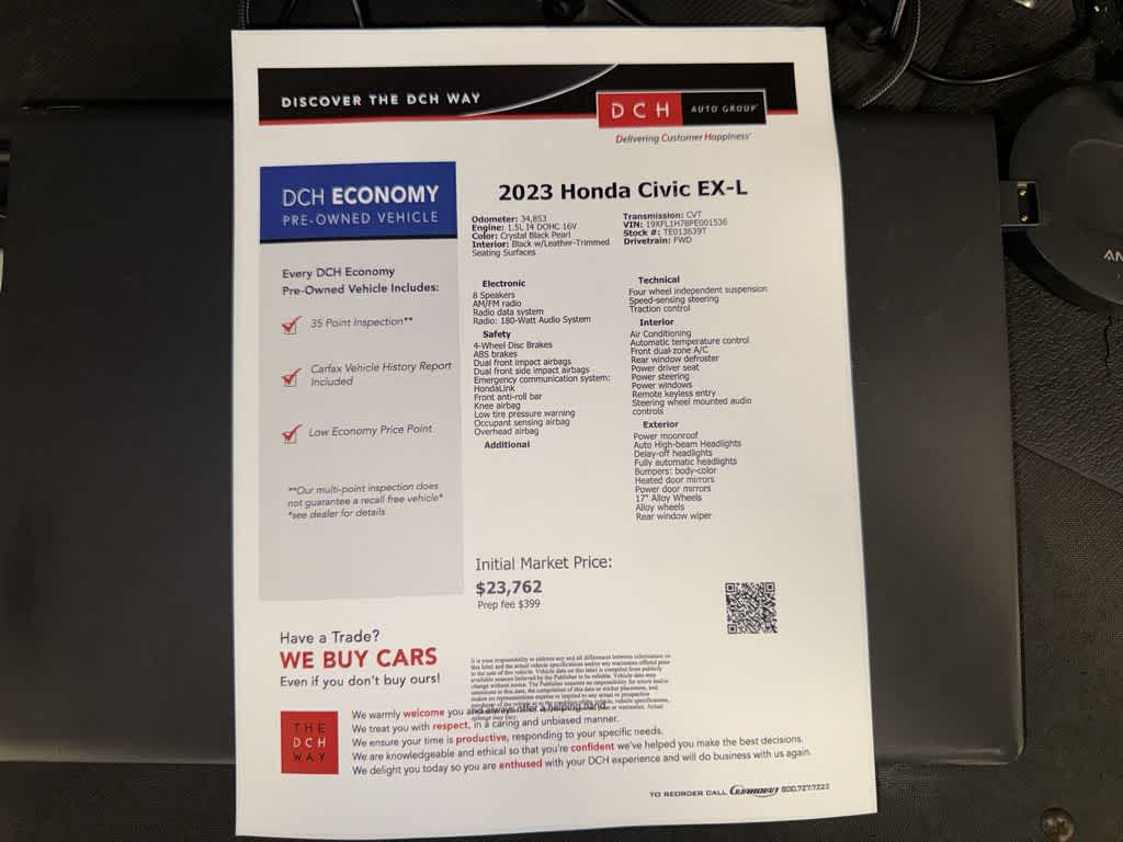 Honda Civic EX-L 2023