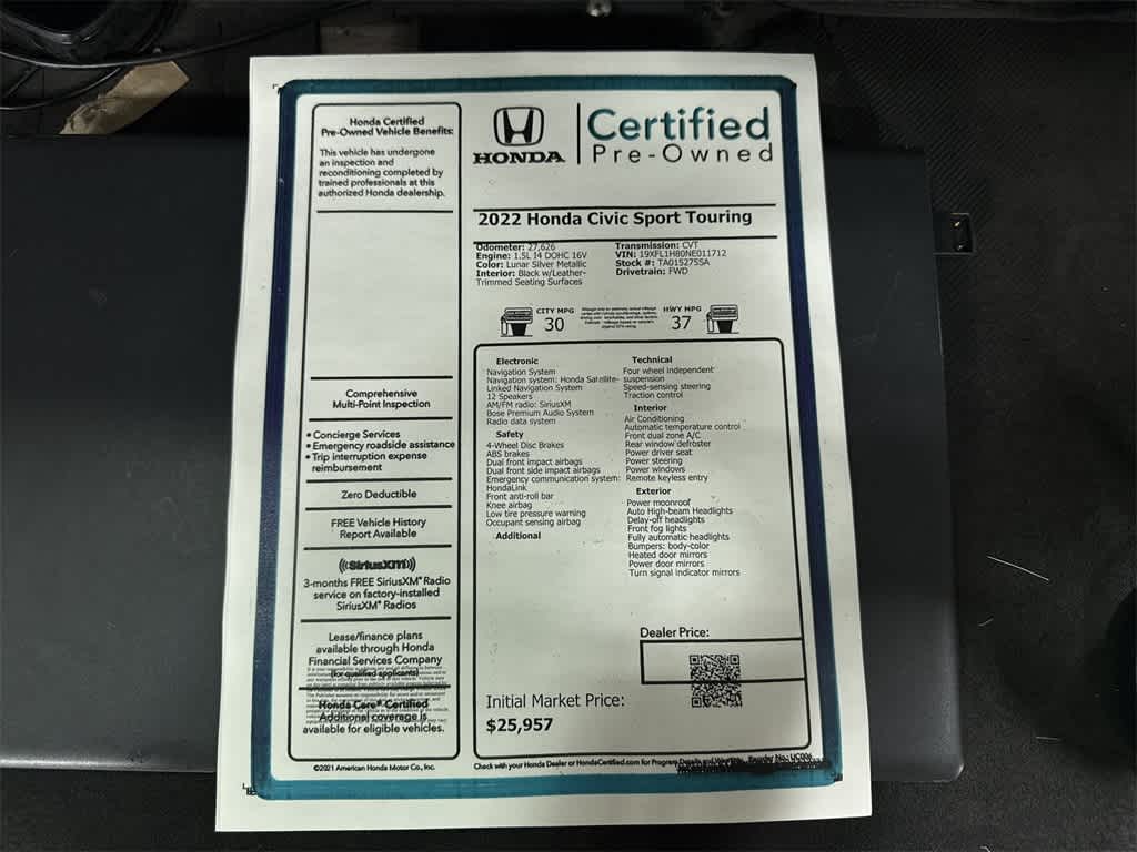 Honda Civic Sport Touring 2022