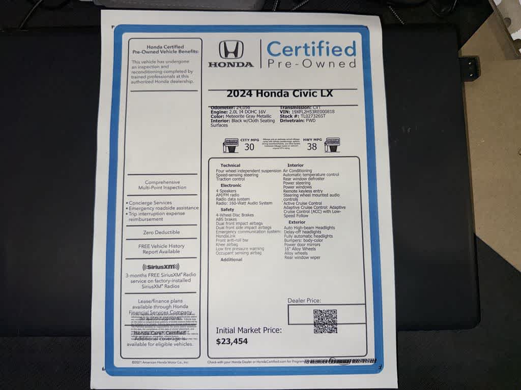 Honda Civic LX 2024