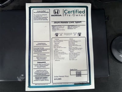2024 Honda Civic Sport