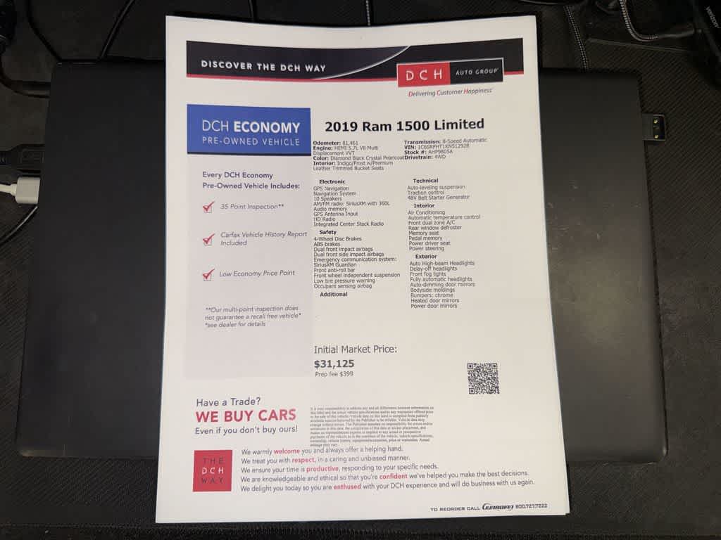 RAM 1500 Limited totalmente nueva de 2019