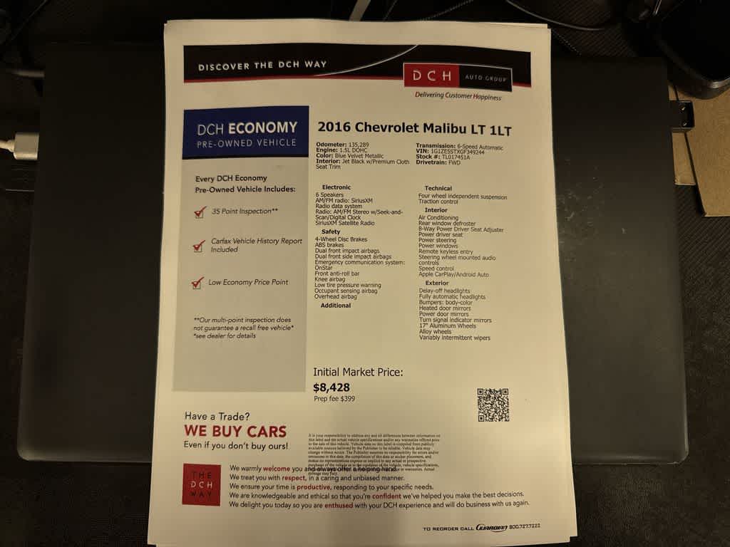 Chevrolet Malibu LT 2016