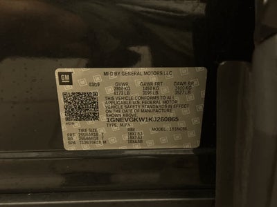 Chevrolet Traverse LT 2019 con tapicería de tela