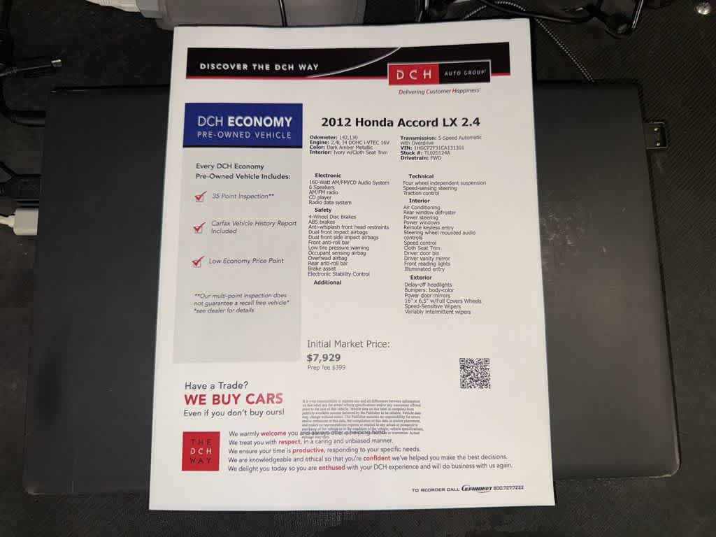 2012 Honda Accord LX