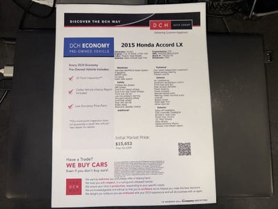 Honda Accord LX 2015