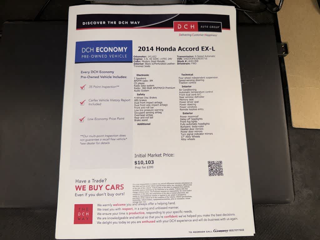 Honda Accord Base 2014