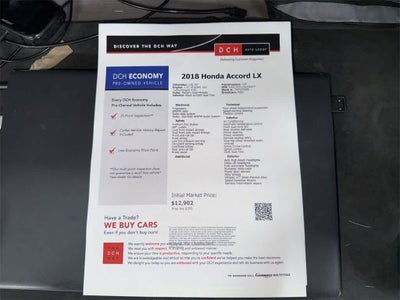 Honda Accord Sedán LX 1.5T 2018