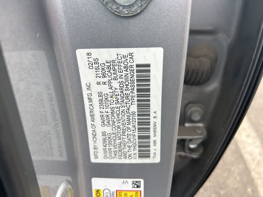 Honda Accord Sedán LX 1.5T 2018