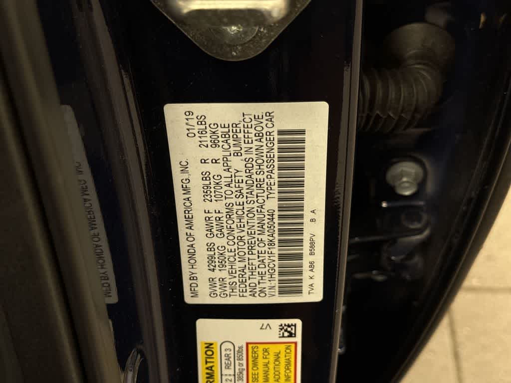 Honda Accord Sedán LX 1.5T de 2019