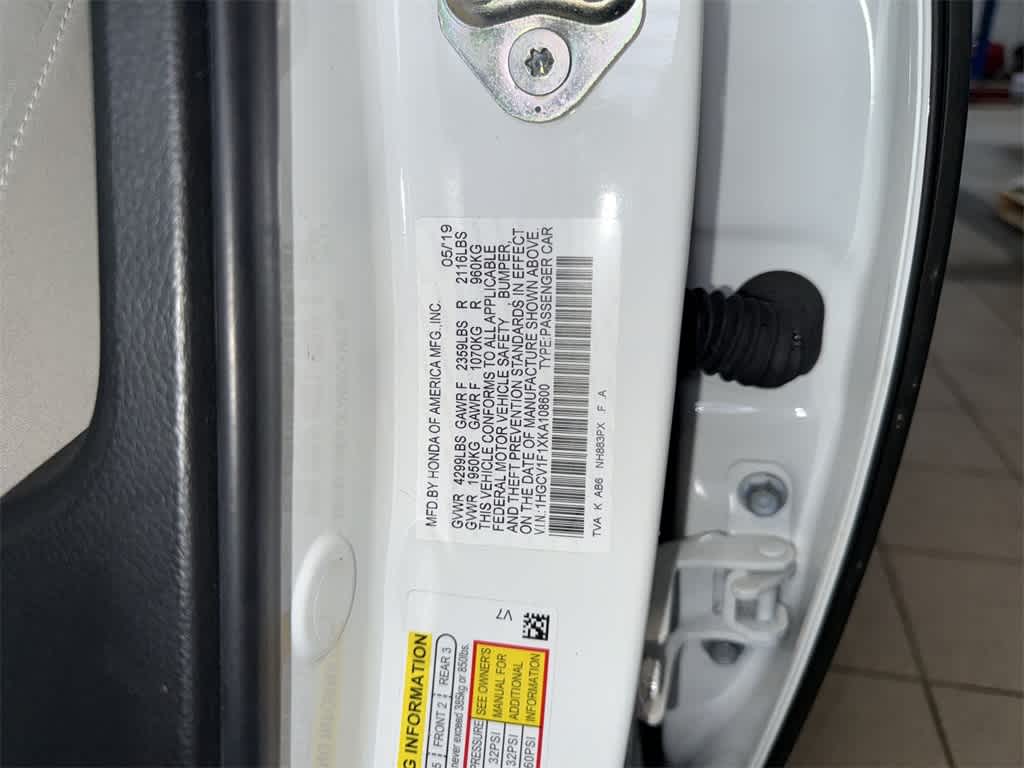 2019 Honda Accord LX 1.5T