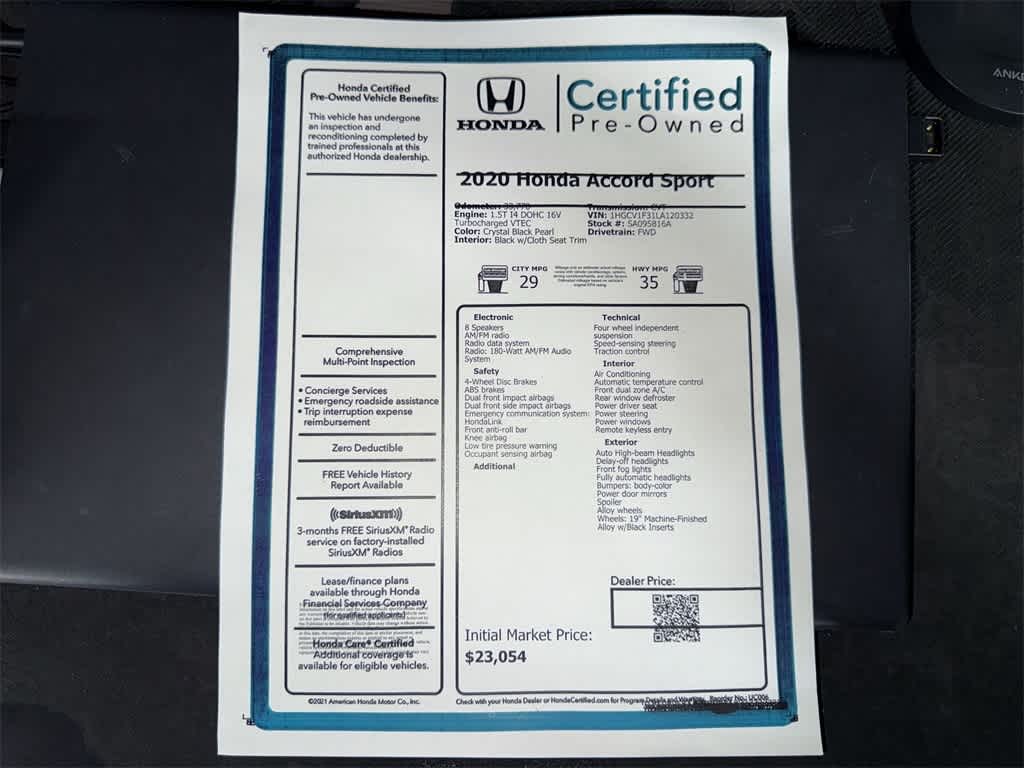 Honda Accord Sport 2020