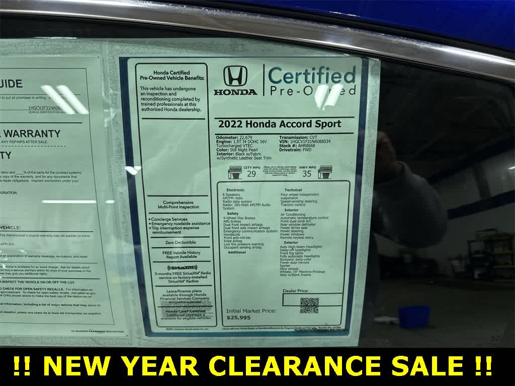 2022 Honda Accord Sport