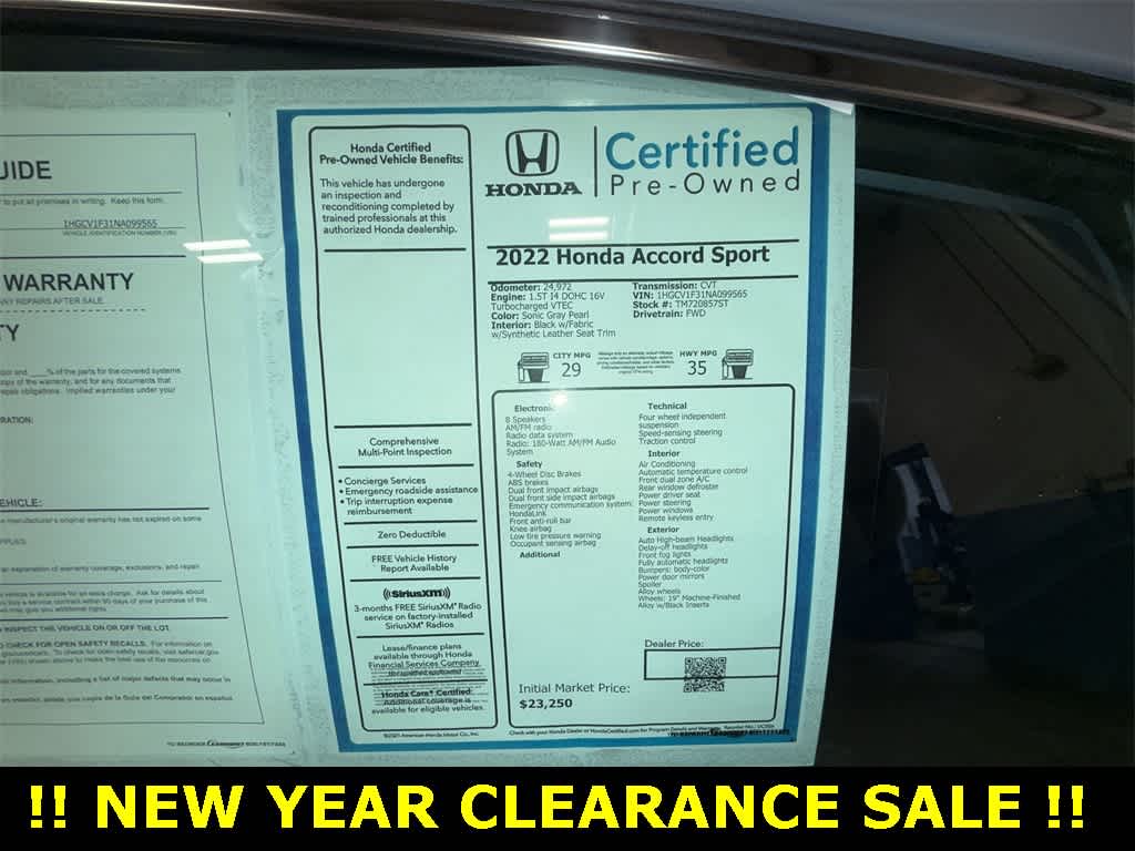 2022 Honda Accord Sport