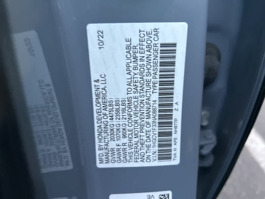 2022 Honda Accord Sport