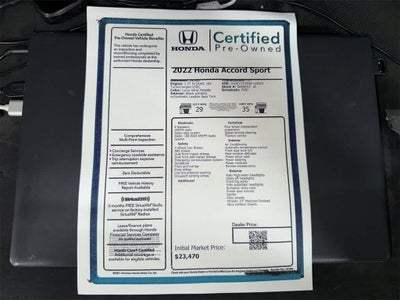 2022 Honda Accord Sport