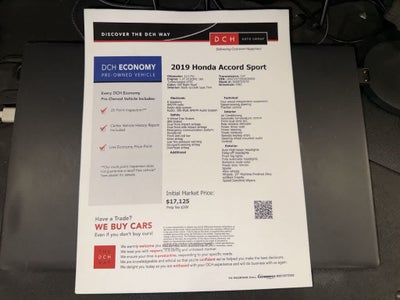 Honda Accord Sedán Sport 1.5T 2019