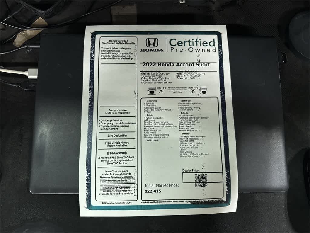 2022 Honda Accord Sport