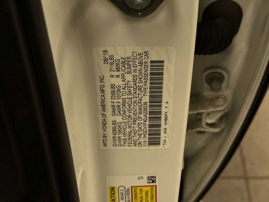 Honda Accord Sedán EX 1.5T de 2018