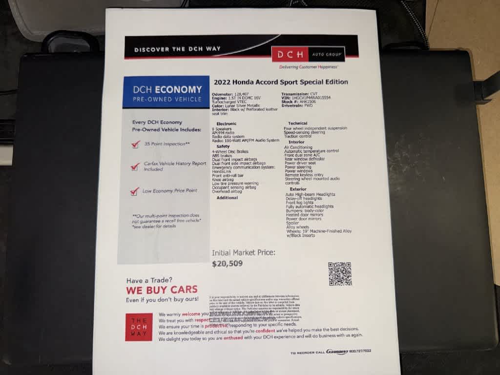Honda Accord Sport SE 2022