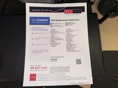 Honda Accord Hybrid EX-L 2019
