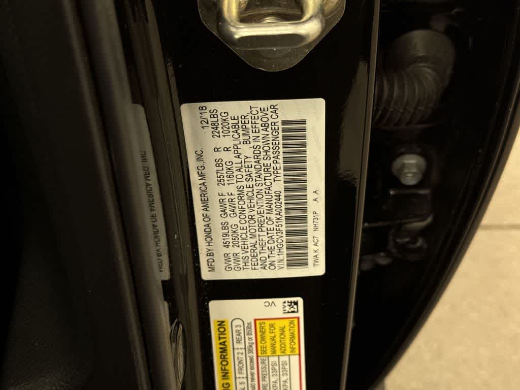 Honda Accord Hybrid EX-L 2019