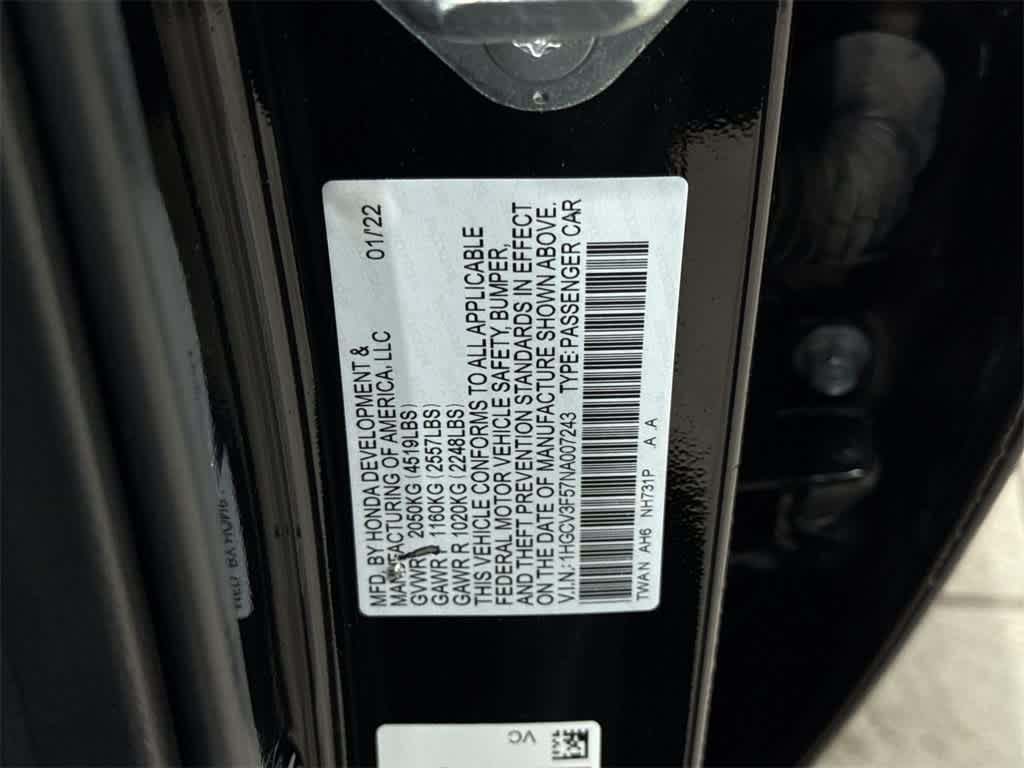 Honda Accord Hybrid EX-L 2022