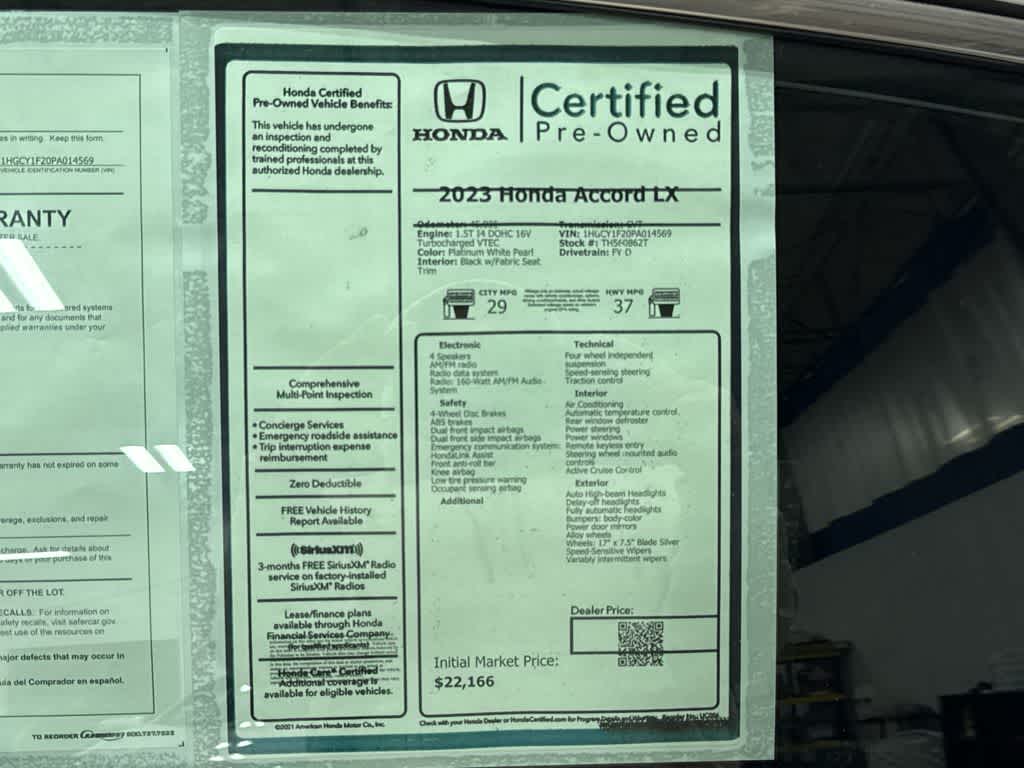 2023 Honda Accord LX