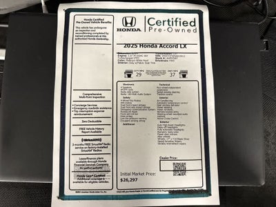 2025 Honda Accord LX