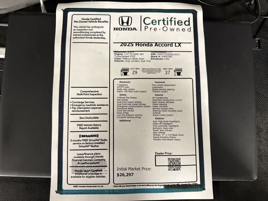2025 Honda Accord LX