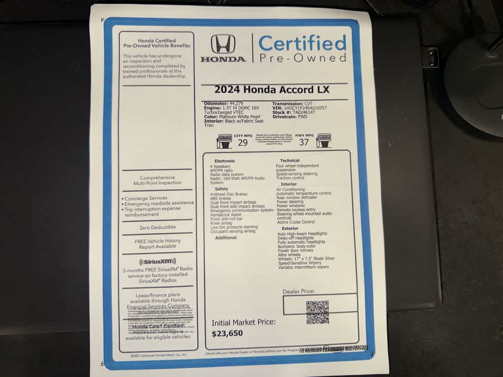 2024 Honda Accord LX