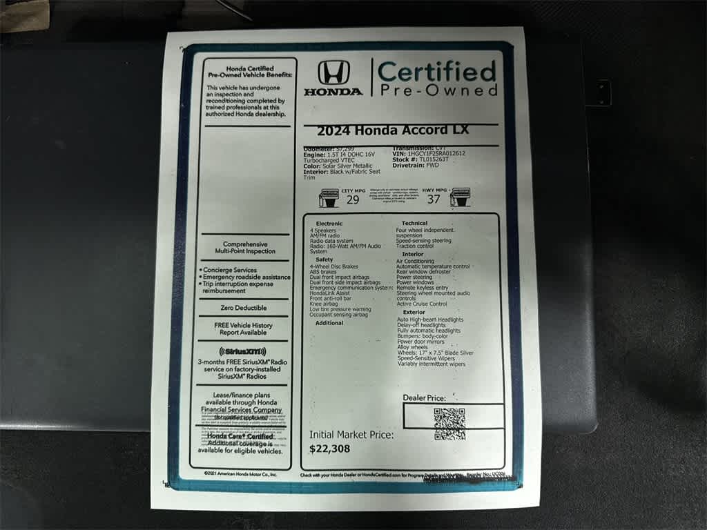2024 Honda Accord LX