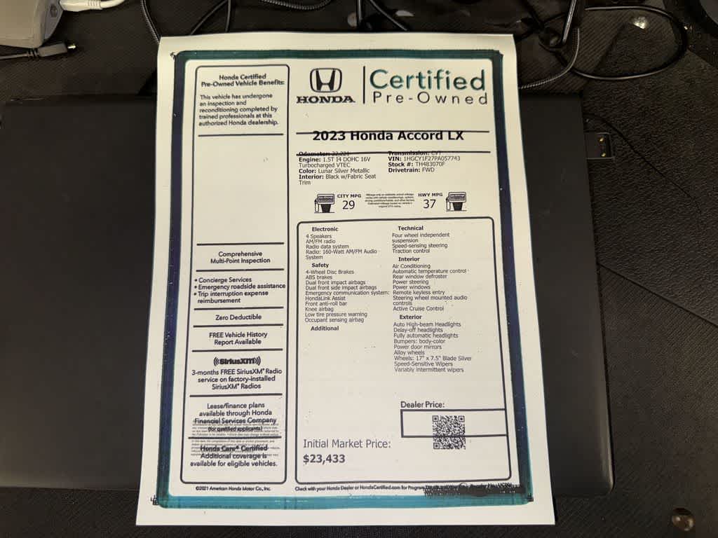 2023 Honda Accord LX