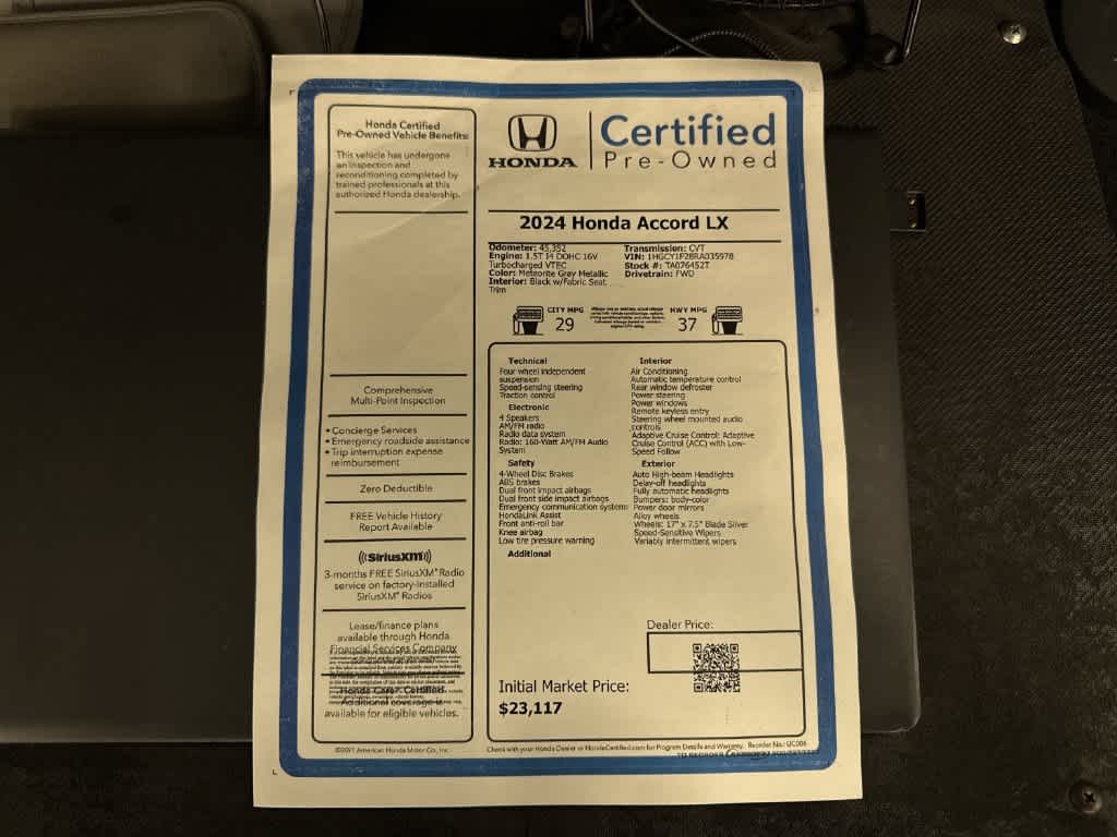 2024 Honda Accord LX
