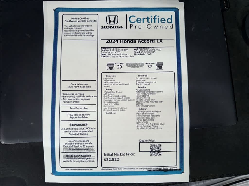 2024 Honda Accord LX