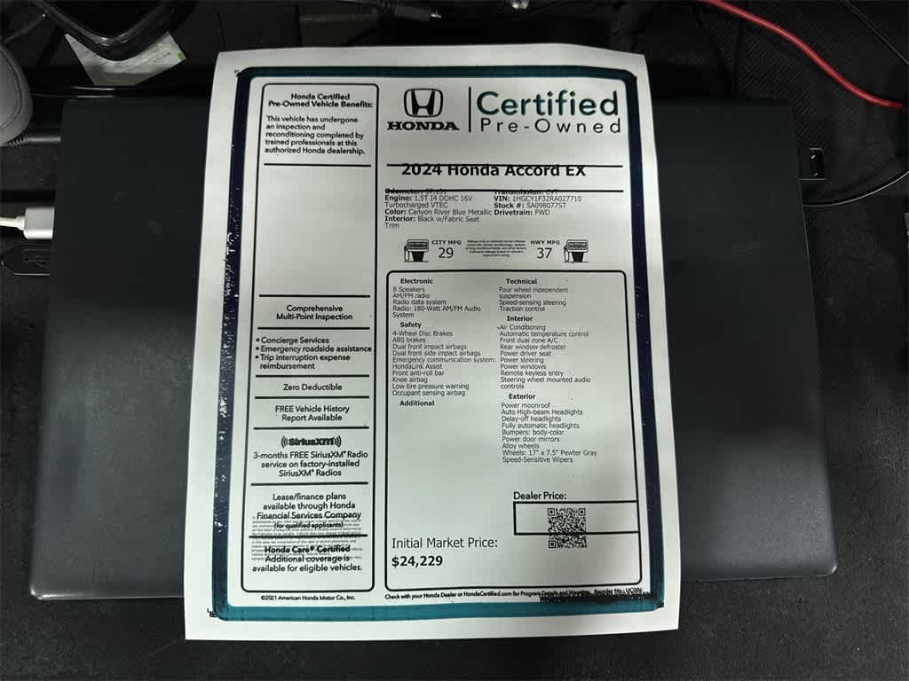 Honda Accord EX 2024