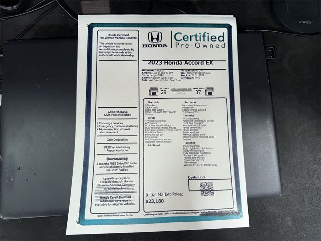 Honda Accord Base 2023