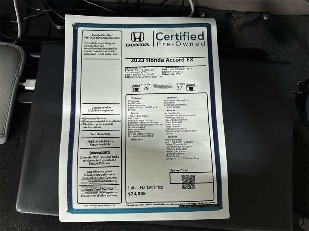 2023 Honda Accord EX