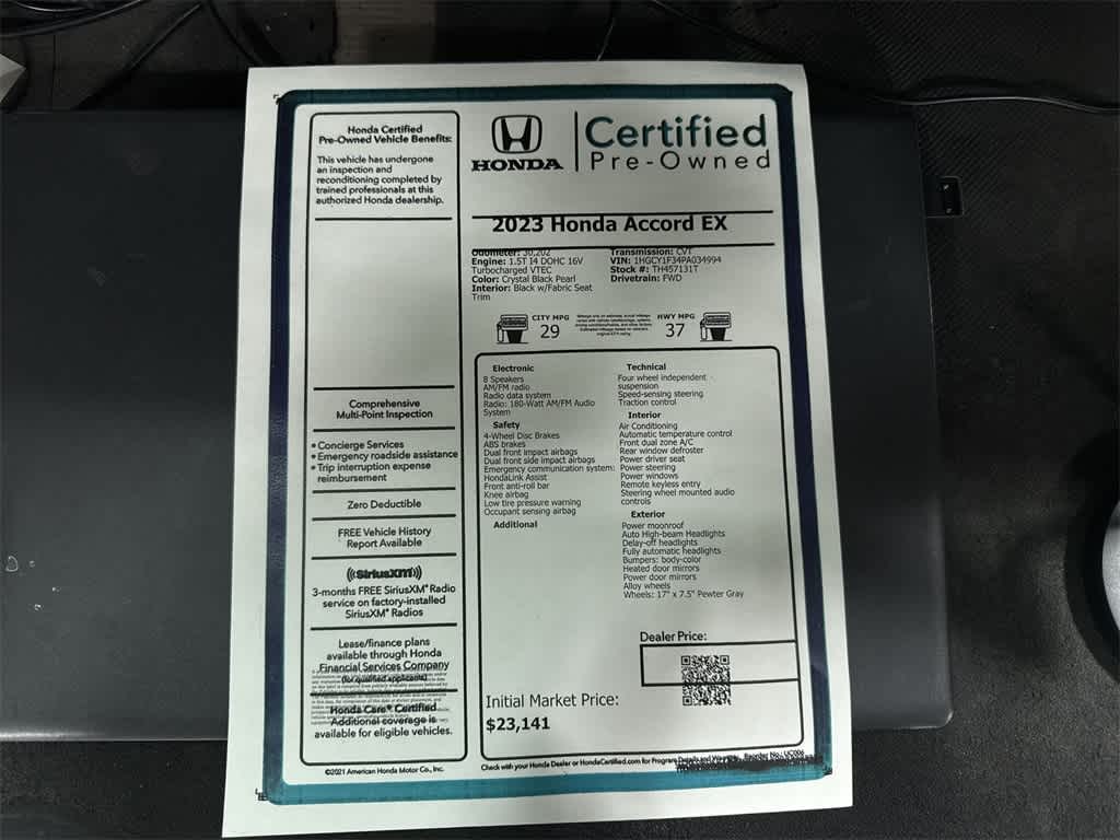 2023 Honda Accord EX