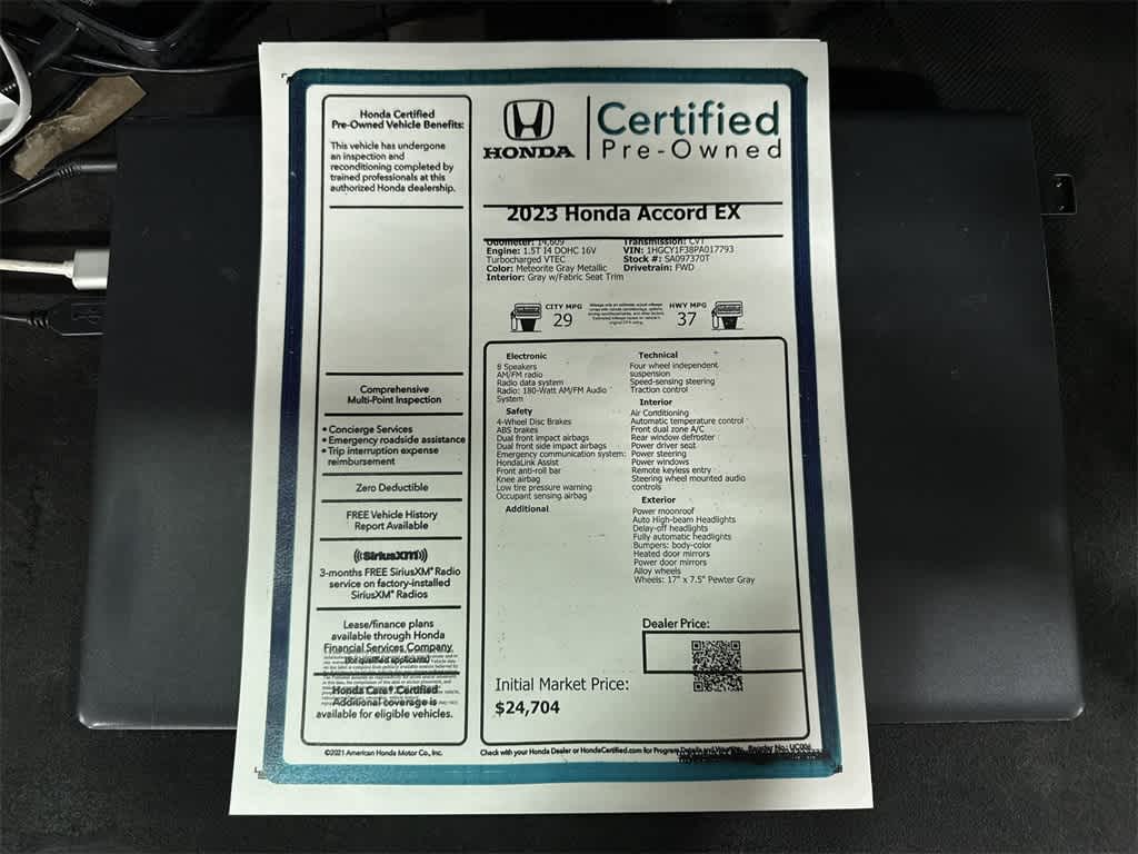 Honda Accord Base 2023