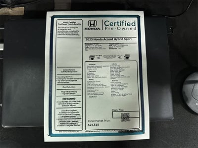 2023 Honda Accord Hybrid Sport