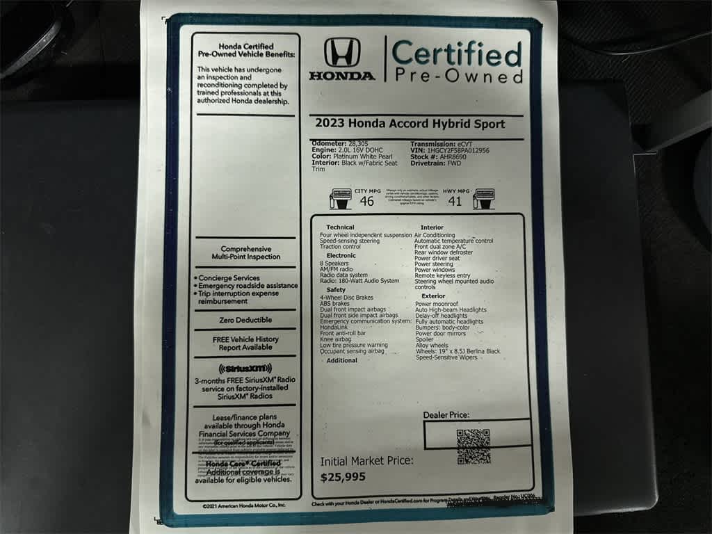 Honda Accord Sport 2023