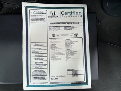 Honda Accord Hybrid Sport-L 2024
