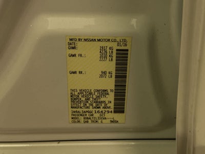 Nissan Altima 2.5 SL de 2016