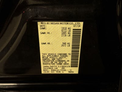 Nissan Altima 2.5 S de 2015
