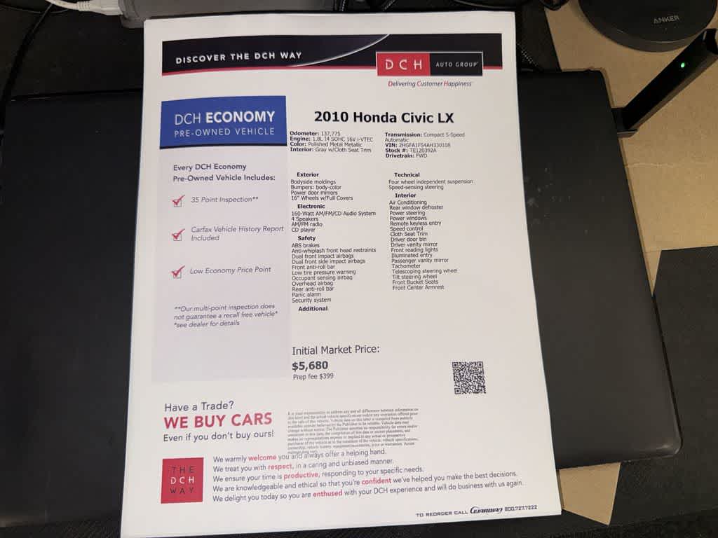 Honda Civic LX 2010