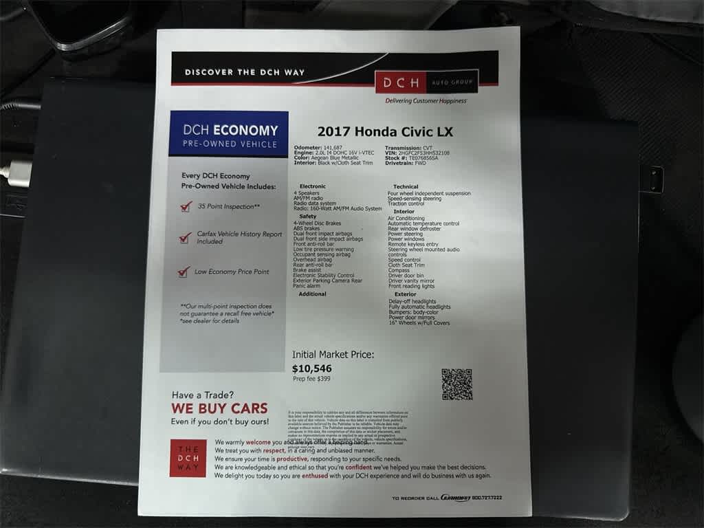 Honda Civic Sedán LX 2017