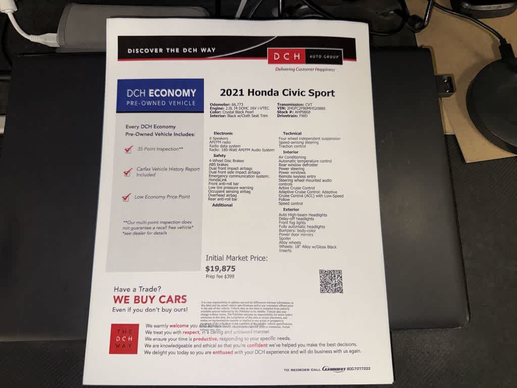 Honda Civic Sedán Sport 2021