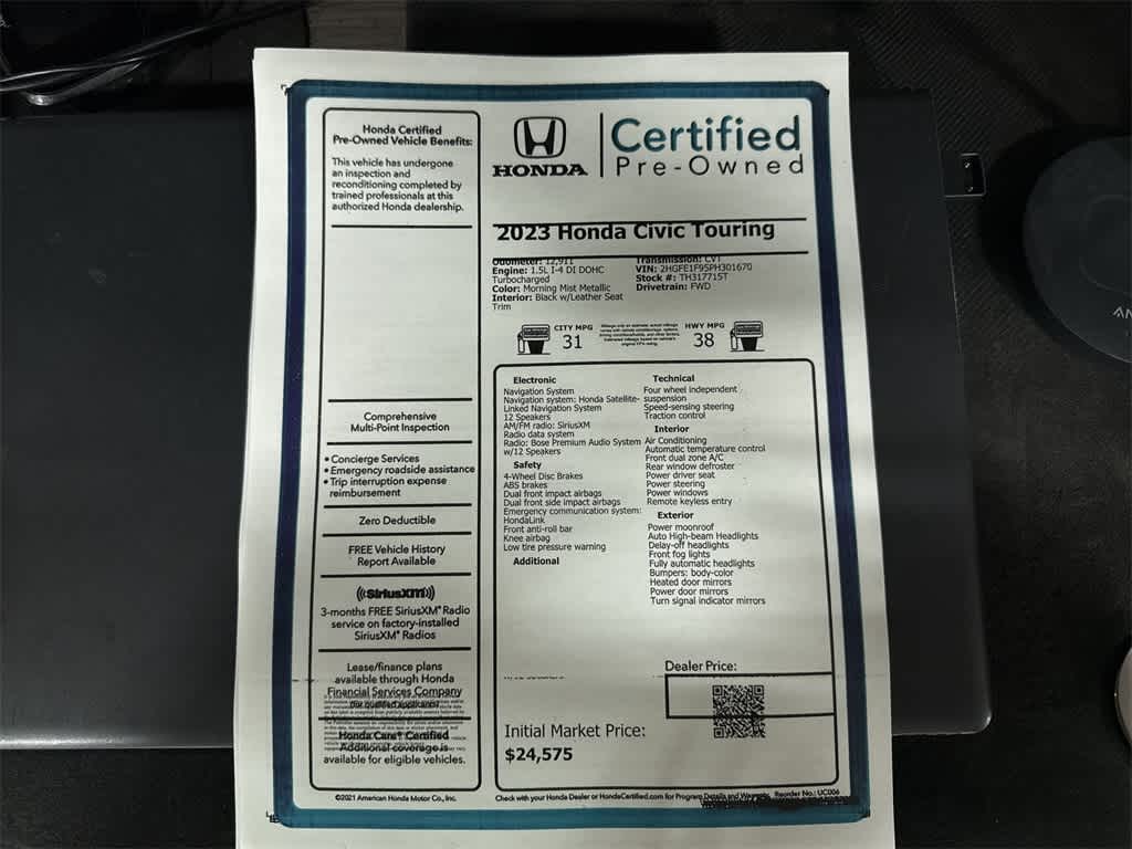 Honda Civic Touring 2023