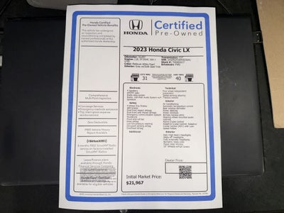 Honda Civic LX 2023